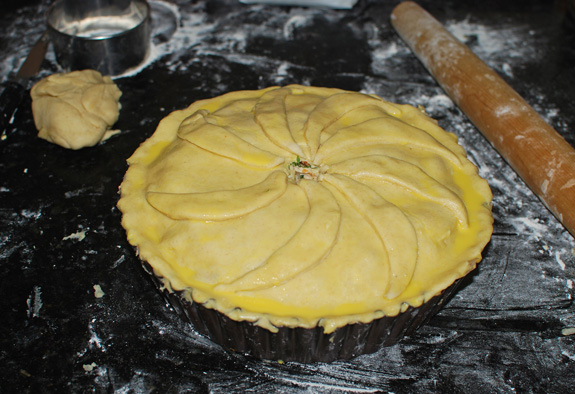 Kurnik  Traditional Savory Pie From Russia, Eastern Europe