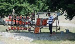 Azerbaijan Travel - Quba - Roadside Vendors