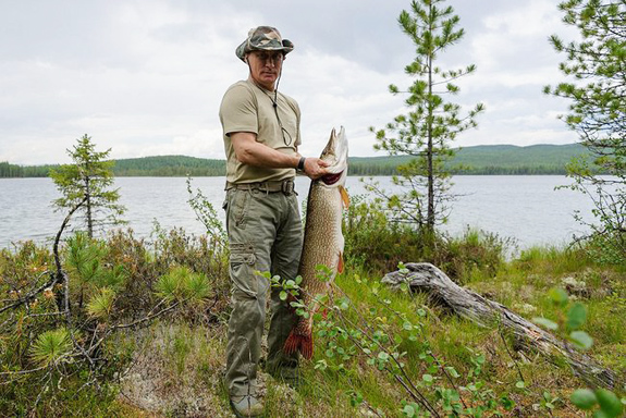 Vladimir Putin on a fishing trip in Krasnoyarsk Territory