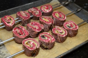 Skirt Steak and Eggplant Shashlyk