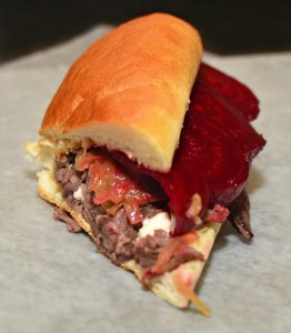 Eastern European Venison Cheese Steak Sandwich