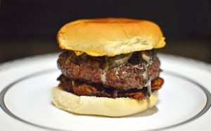 Venison and Potato Latke Burger
