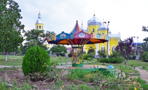 Comrat - Park and Orthodox Church