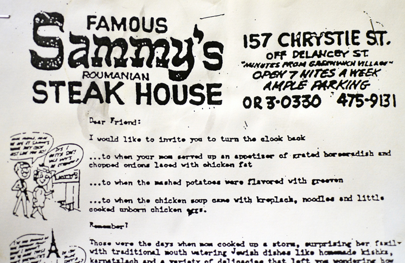 Sammy's Roumanian Steakhouse