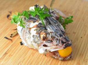 Grilled Pike, Liberland Ajvar and Flatbread