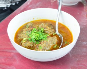 Road to Dushanbe - Lunch Break - Soup with Kofta