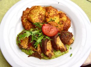 Hegykő - Tornácos Restaurant - Lamb Roulade, Parsley Sauce, Zucchini-Potato Pancakes
