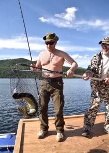 Vladimir Putin Fishing in Siberia