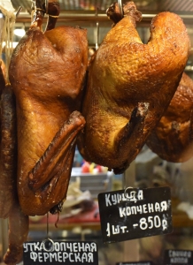 Moscow - Danilovsky Market - Smoked Ducks and Chikens