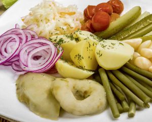Assortment of Brined Vegetables at Pomorsky Restaurant
