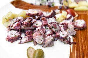 Zagreb - Vinodol Restaurant - Octopus Salad with Potato and Pag Cheese
