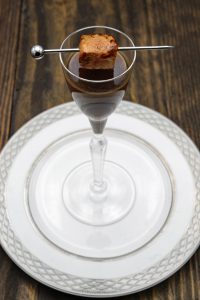 Russian Cuisine - Strong Grouse Broth with Foie Gras