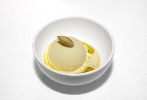 Korčula - LD Restaurant - Vanilla Ice Cream, Lemon Curd, Olive Oil and Almond
