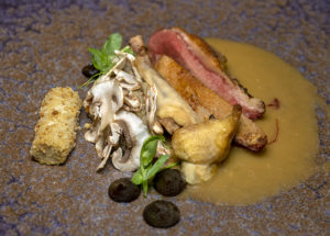 Restaurant 360 - Pigeon, Pan-Seared and Confit / Oat Risotto / Foie Gras / Hazelnuts