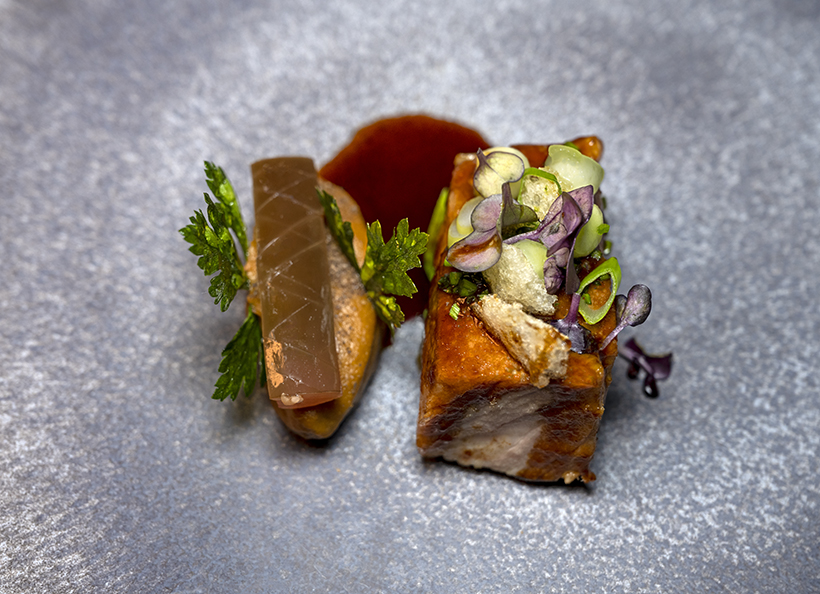 Restaurant 360 - Slowly Cooked Pork Neck / Aubergine Textures / Veal Glaze