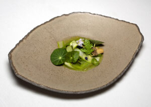Slovenia - Hiša Franko - Wild Sprouts, Yeast Cream, Nasturtium