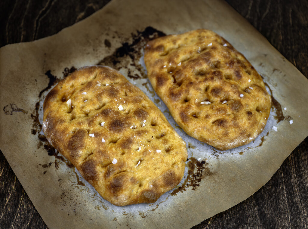 Langoustine-Paprika Focaccia