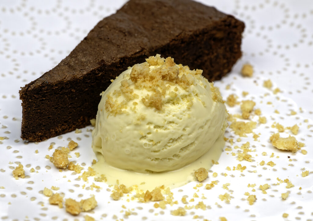 Istrian Cuisine - Chocolate-Olive Oil Cake and Truffle-Honey Ice Cream
